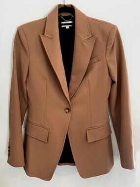 A.L.C. Camel Single-Button Tailored Blazer